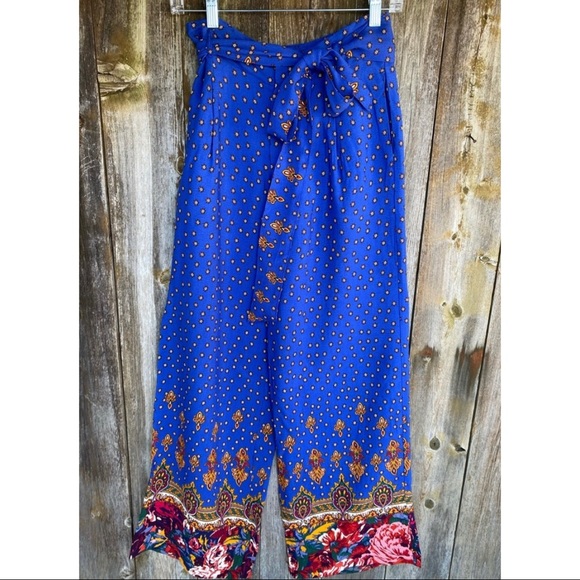 ANTHROPOLOGIE ETT TWA boho wide leg flowy pants